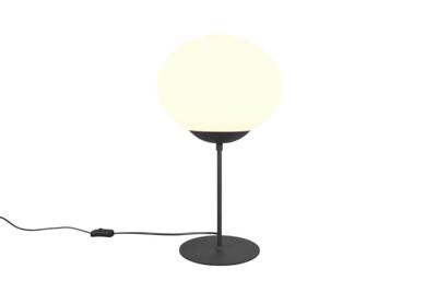 Trio TafellampFomento Ø 30cm - zwart met wit glas - 563100132
