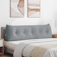 VidaXL Rugkussen lichtgrijs 160 x 24 x 50 cm stof - thumbnail