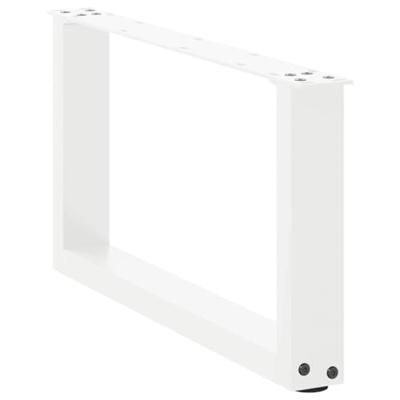 Salontafelpoten 2 st U-vormig 60x(30-31) cm staal wit Salontafelpoten 2 st U-vormig 60x(30-31) cm staal wit