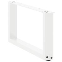 Salontafelpoten 2 st U-vormig 60x(30-31) cm staal wit - thumbnail