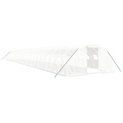 Tuinkas met stalen frame 96 m² 24x4x2 m wit