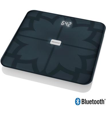Medisana BS 450 sw 40510 Analyse-personenweegschaal Digitaal Weegbereik (max.)=180 kg Zwart Met Bluetooth, ITO-sensoren