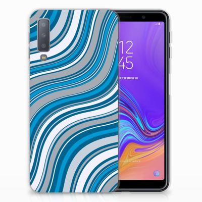 Samsung Galaxy A7 (2018) | TPU bumper | Waves Blue
