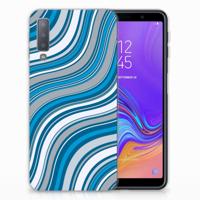Samsung Galaxy A7 (2018) | TPU bumper | Waves Blue - thumbnail