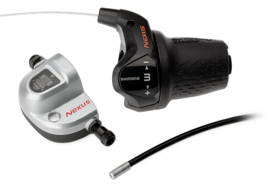 Shimano Draaiversteller 3 speed nexus sl-3s42e met kabels (1850 mm) en clickbox - zwart (werkplaatsverpakking)