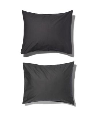 HEMA Kussenslopen 60x70cm zacht katoen donkergrijs (donkergrijs)