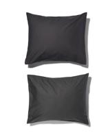 HEMA Kussenslopen 60x70cm zacht katoen donkergrijs (donkergrijs) - thumbnail