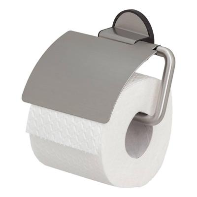 Tiger Toiletrolhouder Tune Met Klep RVS Geborsteld / Zwart