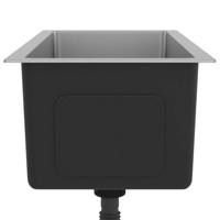 Gootsteen handgemaakt roestvrij staal - thumbnail