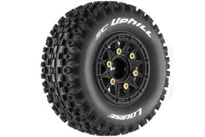 Louise 1/10 SC-UPHILL Shortcourse Soft Banden Op Zwarte Velgen (L-T3223SB)