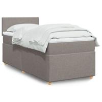 Boxspring met matras stof taupe 180x200 cm - thumbnail