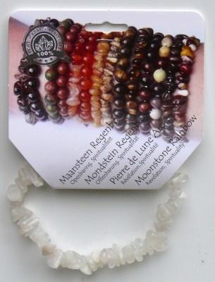 Steengoed Splitarmband maansteen regenboog 1 Stuks