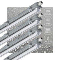 4 PACK - LED&apos;s Light Complete LED TL lamp met LED buis 150 cm - Binnen en buiten - 3060lm - 16.5W - 4000K - thumbnail