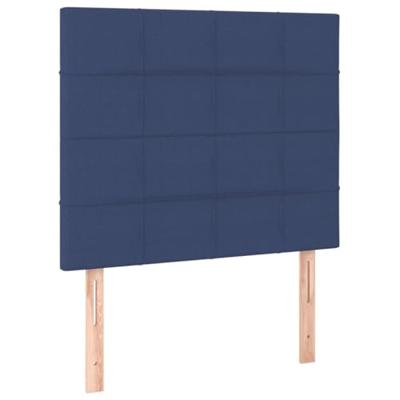 Boxspring met matras en LED stof blauw 120x200 cm