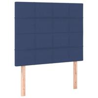 Boxspring met matras stof blauw 80x200 cm - thumbnail