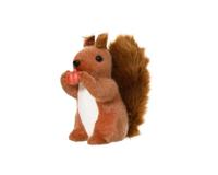 Kerst eekhoorn met pompoen 23 cm bruin - thumbnail