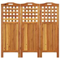Kamerscherm met 3 panelen 121,5x2x115 cm massief acaciahout - thumbnail