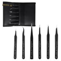 Bernstein Tools for Electronics 5-060 SMD-pinsetset 6-delig Super-spits, Sikkelspits, super-spits, Plat-rond, Spits, Plat-breed, Plat, gebogen - thumbnail