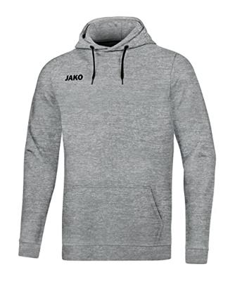 JAKO 6765K Sweater Met Kap Base Kids - Lichtgrijs Gemeleerd - 164