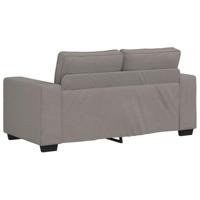 3-delige Loungeset met kussens stof taupe - thumbnail