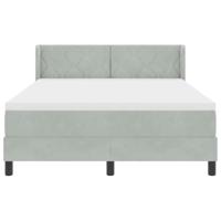 Boxspringbed met Matras Zwart 100x200 cm Fluweel Lichtgrijs - thumbnail