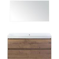 Maxx XL Badmeubelset 120 cm - Tabacco - Wastafel Just Enkel Zonder Kraangat met Spiegel - thumbnail