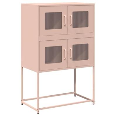 Hoge kast 68x39x107 cm staal roze