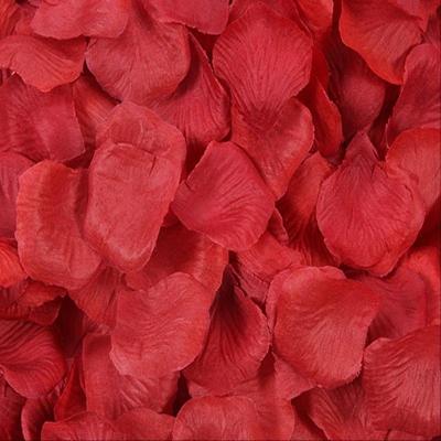 1000 PCS kunstmatige bruiloft steeg bloemblaadjes bloemen bruiloft decoraties (wijn rood)