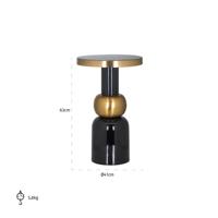 Richmond Bijzettafel 'Mose' Ø41cm, kleur Zwart - thumbnail