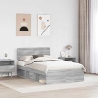 Bedframe Grijs Sonoma 135 x 190 cm Massief grenenhout - thumbnail