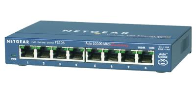 Netgear ProSAFE Unmanaged Switch - FS108v3 - Desktop - 8 Fast Ethernet Poorten - 10/100 Mbps Netgear ProSAFE Unmanaged Switch - FS108v3 - Desktop - 8 Fast Ethernet Poorten - 10/100 Mbps