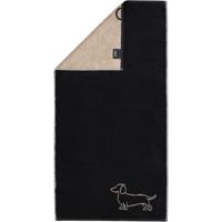 Cawö Cawo We love Dogs gemustert 6248 Handdoek 50x100 schwarz/beige - thumbnail