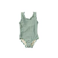 Salted Stories zomer badpak meisjes - groen - Glitter - thumbnail