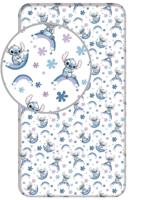 Stitch hoeslaken Regenboog -Eenpersoons - 90 x 200 cm - Katoen - thumbnail