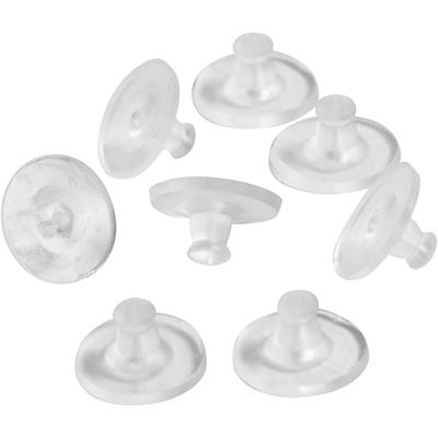Creativ Company Oorbel achterkant, d 10 mm, transparant, 10 paar/ 1 doos