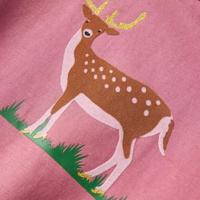 Kindertrui hertenprint 140 frambozenkleurig - thumbnail