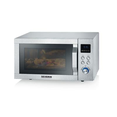 Severin MW 7774 Magnetron RVS (geborsteld), Zilver 900 W Grillfunctie, Met pizzafunctie, Heteluchtfunctie