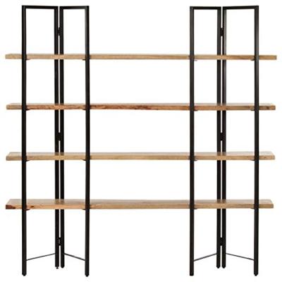 Boekenkast met 4 schappen 160x35x160 cm massief mangohout