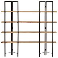 Boekenkast met 4 schappen 160x35x160 cm massief mangohout - thumbnail