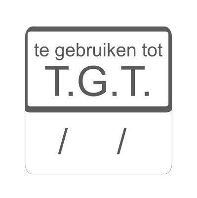 Etiket gebruiken TGT wit/magenta 25x25mm Etiket gebruiken TGT wit/magenta 25x25mm