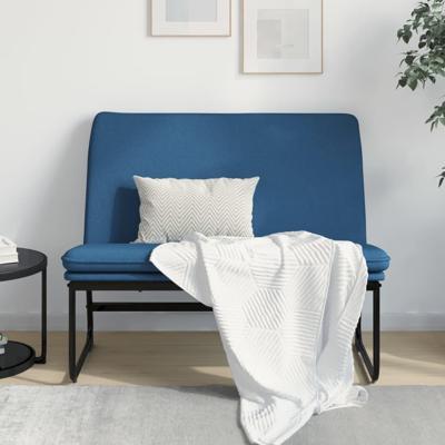 Bankje 100x75x76 cm stof blauw Bankje 100x75x76 cm stof blauw