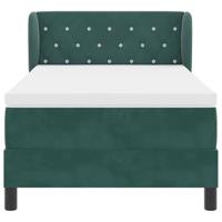 Boxspringbed met donkergrijs fluwelen matras 80x200 cm - thumbnail