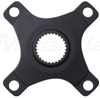 Crank spider Miranda Bosch 4 motor 4-arm BCD 104 52.0mm - aluminium zwart - thumbnail
