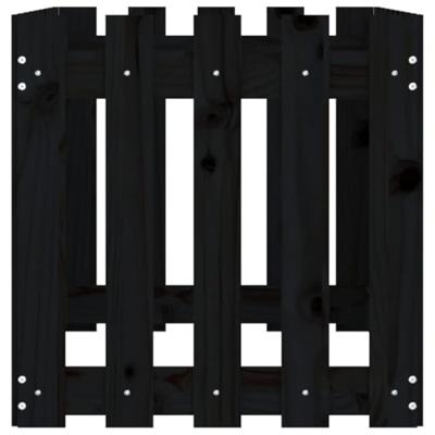 VidaXL Plantenbak verhoogd hekontwerp 100x50x50 cm grenenhout zwart