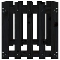 VidaXL Plantenbak verhoogd hekontwerp 100x50x50 cm grenenhout zwart - thumbnail