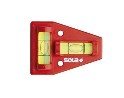 Sola Kunststof waterpas K5 blister, 5cm 2 libellen caravan rood SB - 01430920 - 01430920