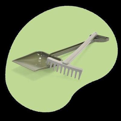 Dantoy schep 50cm, hark 42cm