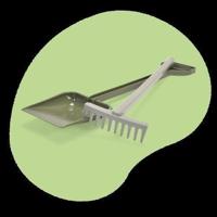 Dantoy schep 50cm, hark 42cm - thumbnail