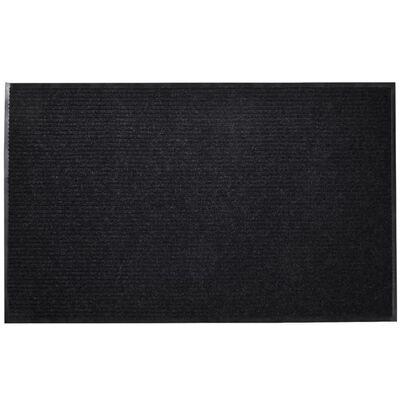 Deurmat 90x60 cm PVC zwart - thumbnail