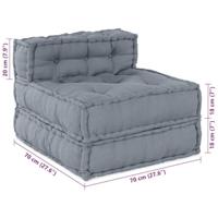 VidaXL Modulair bank grijs 70 x 70 x 56 cm stof - thumbnail